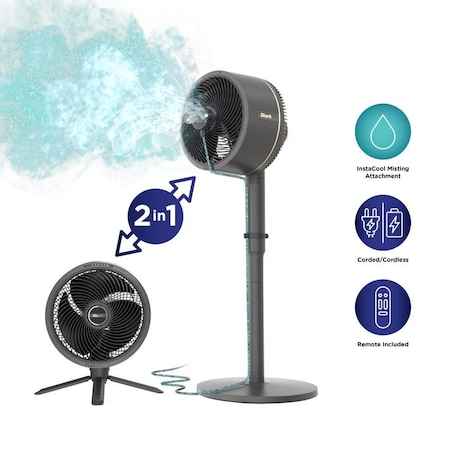Shark Shark FlexBreeze 37 in. H Oscillating Fan W/InstaCool Mist Attachment Remote Control FA222